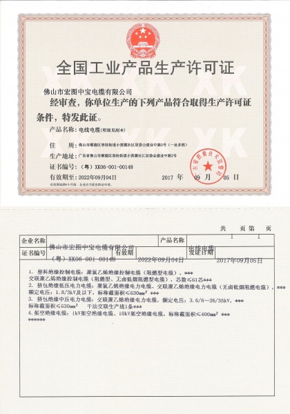 全国工业产品生产许可证
